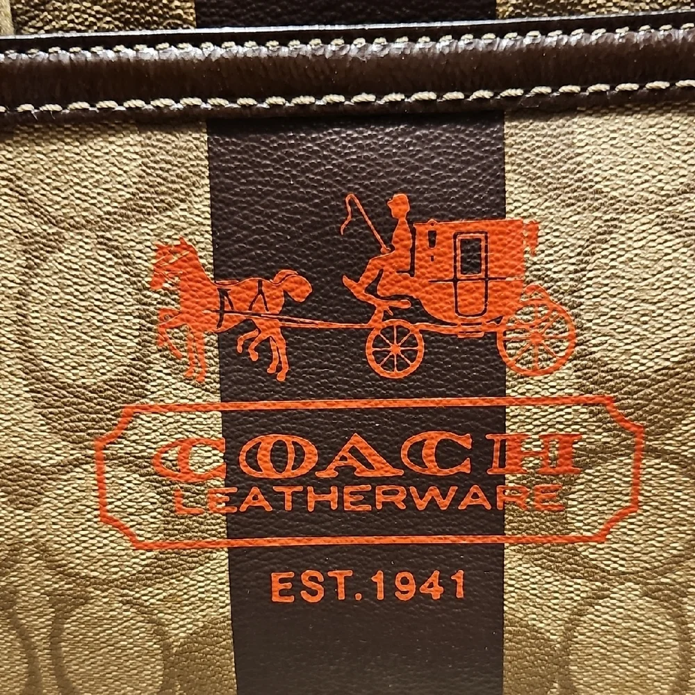 Coach Tan and Brown Men's Messenger Bag